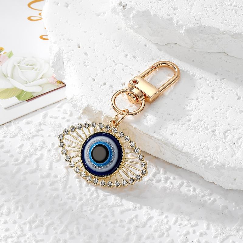 Turkish Blue Evil Eye Keychain Blessed Lucky Key Holder Keyring Amulet For Bag Accessory Gift Jewelry Keychain