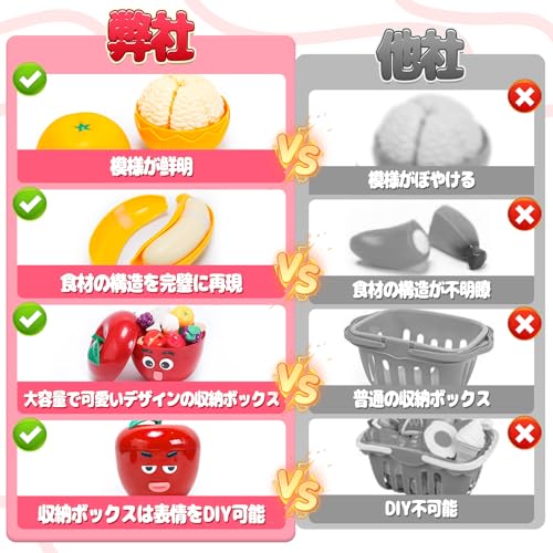 Cute Stone 74-Piece Pretend Play Set with Food Storage Box, Apple Design, and Stamp Creation, Includes Seafood, Vegetables, and Fruits, Educational To