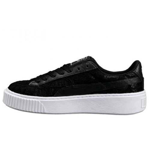 (WMNS) PUMA Basket Platform FO Black Women s 364091-02 EU 37
