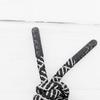 Weiou Laces Reflective Adjustable Buckle Open-ended Metal Tips Black/White Crackle Finish Customizable Pair for Various Brands