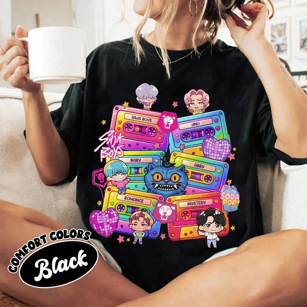 

Retro Saja Boys Cassette Comfort Color Shirt Demon Hunters Kpop Shirt Saja Boys Kpop Shirt Kpop Demon Hunters Merch Soda Pop 2XL