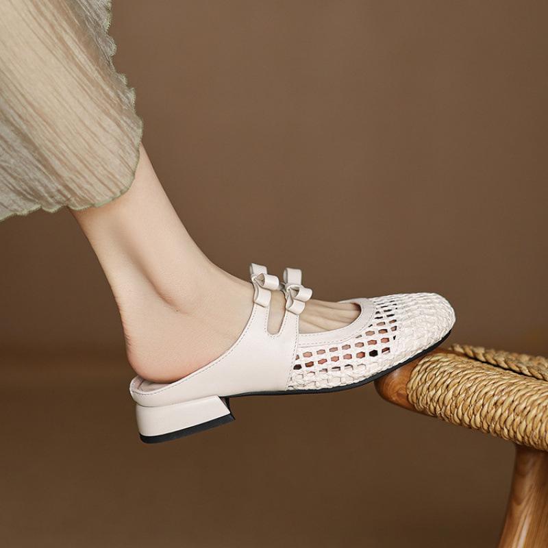 Summer women's flat-soled slippers rubber soft-soled casual women's slippers solid color women's shoes bag head slippers new large size shoes