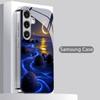 Fluorescent Reef Pattern 2D Phone Case for Samsung S26 S25 S24 S23 S22 S21 S20 A56 A36 A16 Electroplated Glass Protective Cover