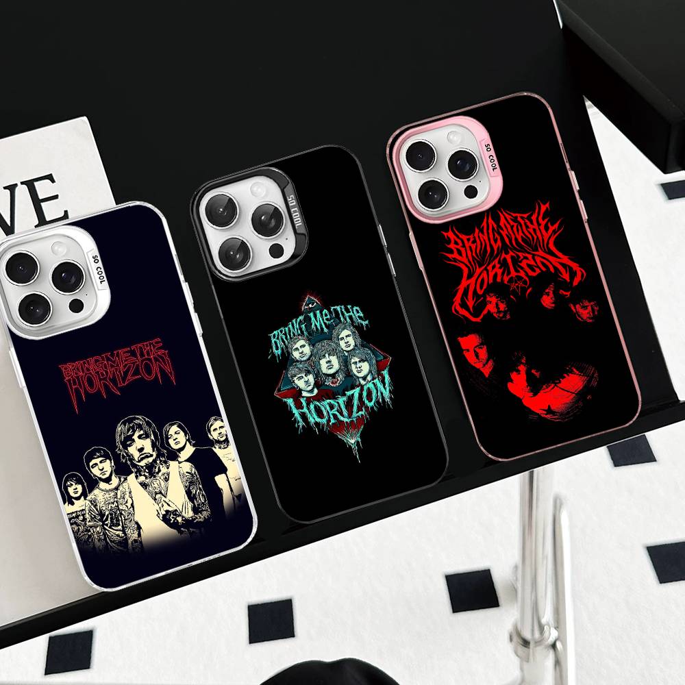 Bring Me The BMTH Horizon Phone Case Color Silver Shell For lPhone 17 16 16e 15 14 13 12 11 Pro Max Plus