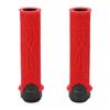 2Pcs Bike Handle Grip Rubber Anti Slip Wear Resistant Ergonomic Hollow Design Bike Handlebar Grips Cover Red