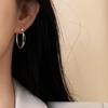 Simple Coil Earrings Female Minimalist Niche Design Sense Hundred with A Sense of Senior Sense of Earrings Elegant Accessories Classic Jewelry Casual