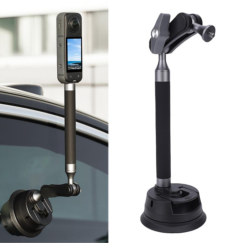 Suction Cup Mount Fit for   360 Action Camera Aluminum Alloy Shake Proof Suction Cup Camera Holder with Articulating Arm Extension Pole