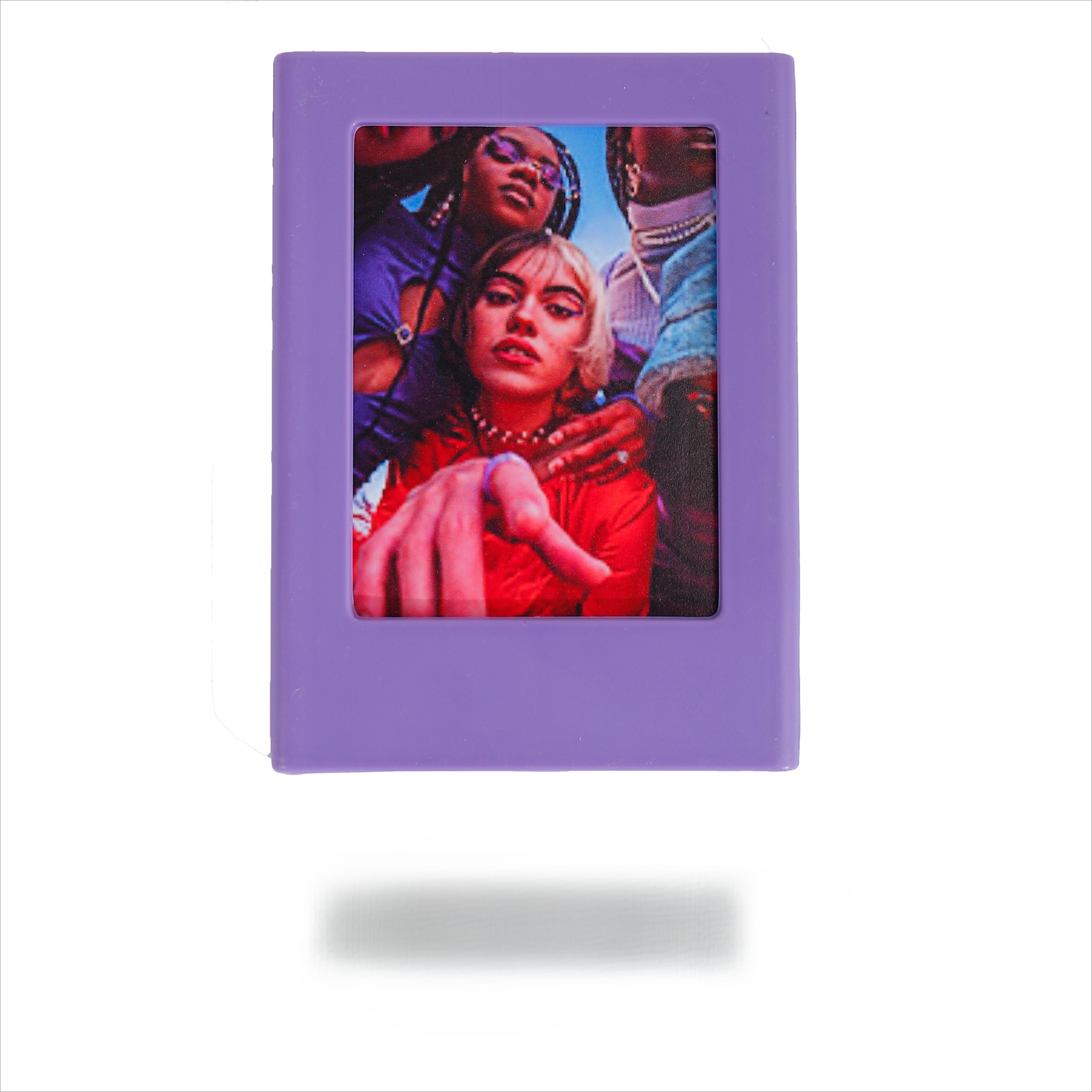 

Набір із 6 різнокольорових магнітних фоторамок, 3-дюймові магнітні рамки для альбому на холодильник для фотодисплея сімейної пам’яті, сумісні з негативами Fuji Instax фіолетовий