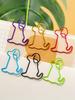 50pcs Colorful Dog‑Shaped Paper Clips – Cute Puppy Bookmarks For Office, School, Planner, Party Decor & Gifting