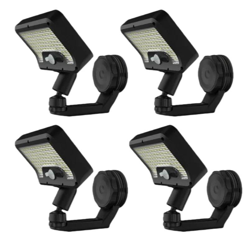 Solar Wall Light Fence Light Auto on/Off Motion Sensor Outside Lamp 3 Modes Security Porch Light Solar Magnetic Lamp for Garden