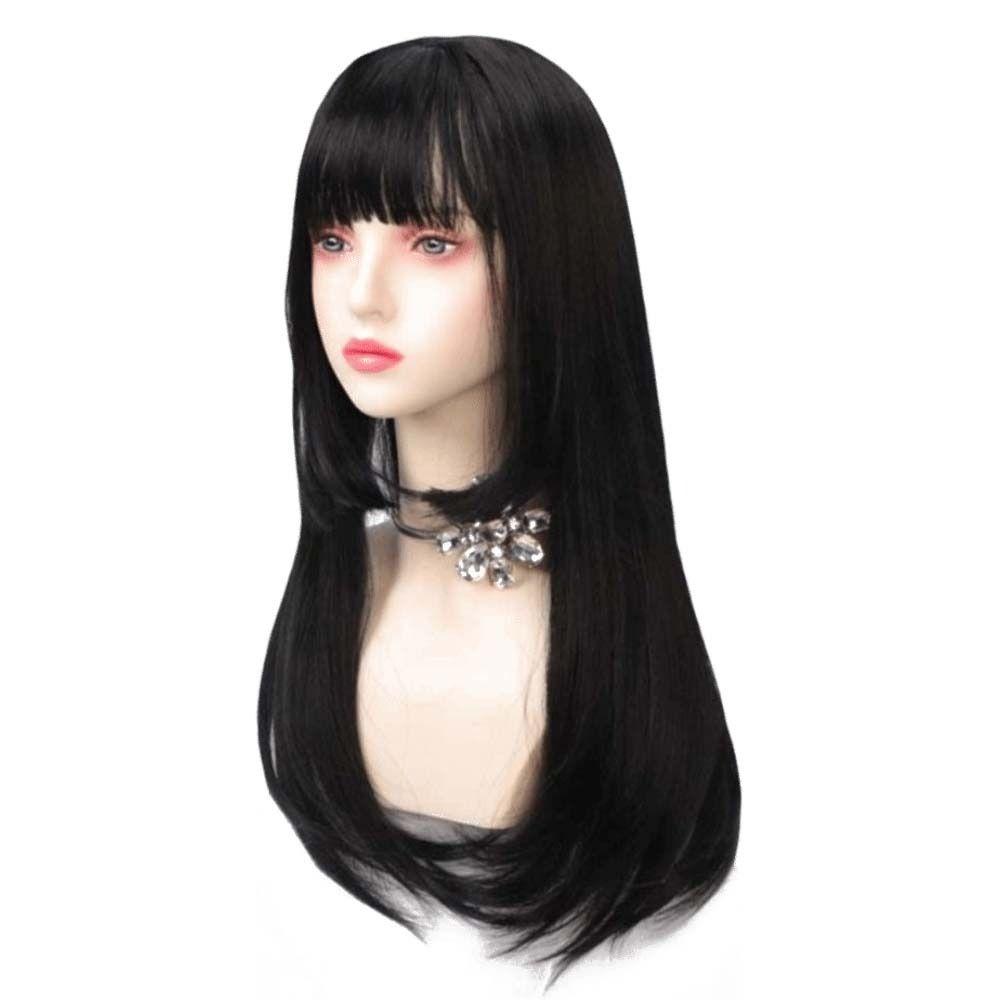 Highlights Long Straight Hair Natural Cosplay Lolita Wigs Cosplay Party
