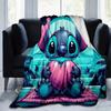 1pc Stitch Printing Blanket - Soft, All-Season Throw for Living Room, Bedroom,Personalized Gift with Adorable Cartoon Design