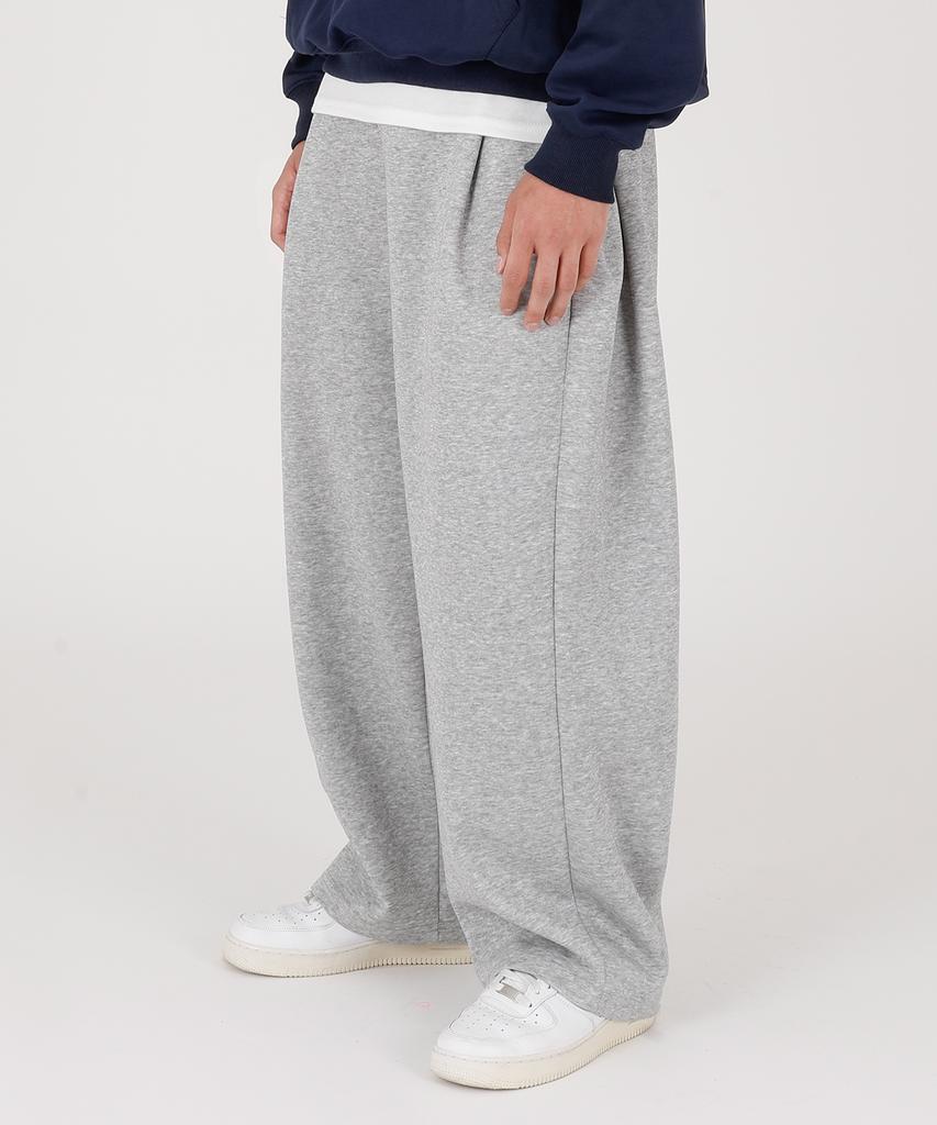 Opeumeideu [Fleece Lined] Side Pintuck Wide Sweatpants Pintuck Training Pants