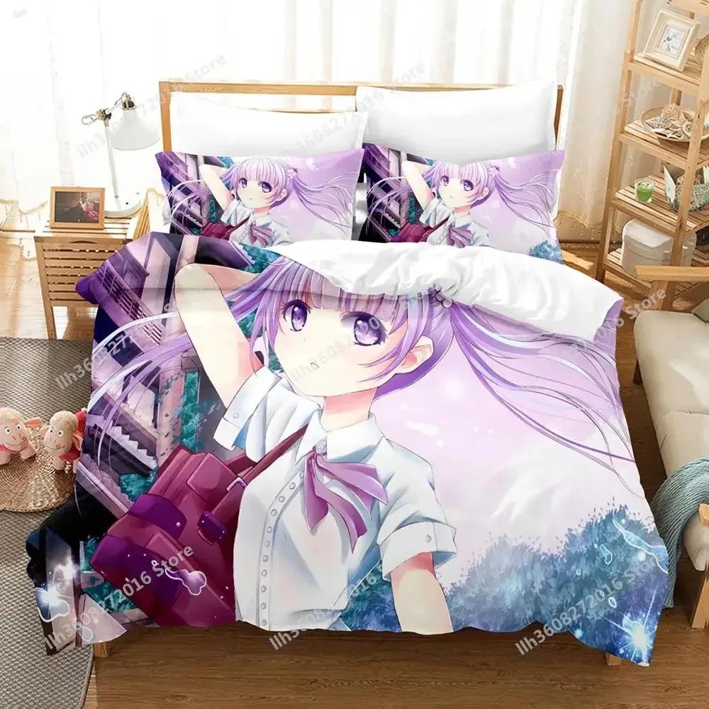 3D Printing Anime Kawaii Girls New Game Bedding Set Single Twin Full Queen King Size Bed Set Adult Kid Bedroom Duvet Cover Sets