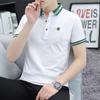 New Men's Short-sleeved T-shirt Cotton Boys' T-shirt Lapel Men's T-shirt