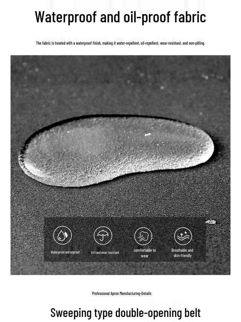 Korean Style Waterproof Unisex Kitchen Apron with Custom Logo