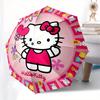 1pc Hello Kitty Circular Design Umbrella with Plastic Handle,Suitable for All Seasons Home Travel Outdoor UmbrellaSanlio053