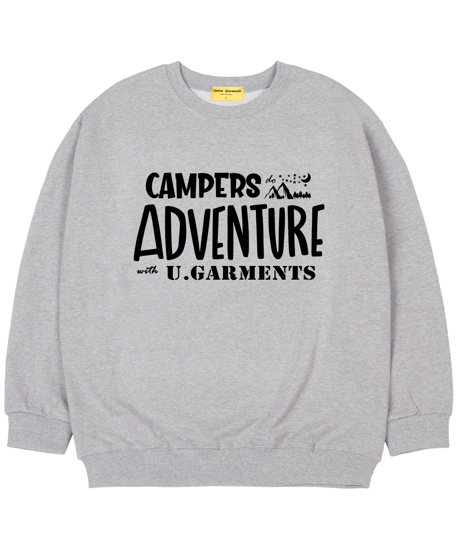 Union Garments [На флисе] Campus Оверсайз Толстовка Серая M