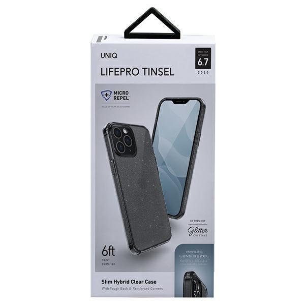 UNIQ LifePro Tinsel Case iPhone 12 ProMax 6.7" Black/vapour Smoke