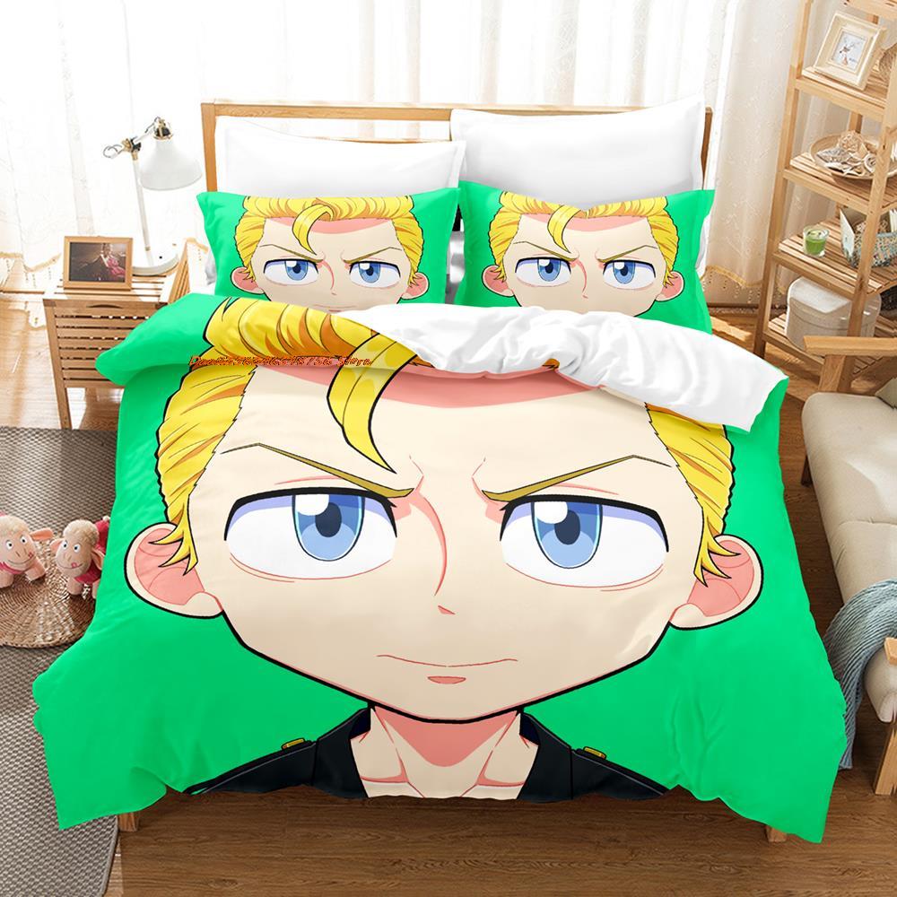 New  Tokyo Revengers Bedding Set Single Twin Full Queen King Size Bed Set Adult Kid Bedroom Duvet Cover Sets Home Textiles