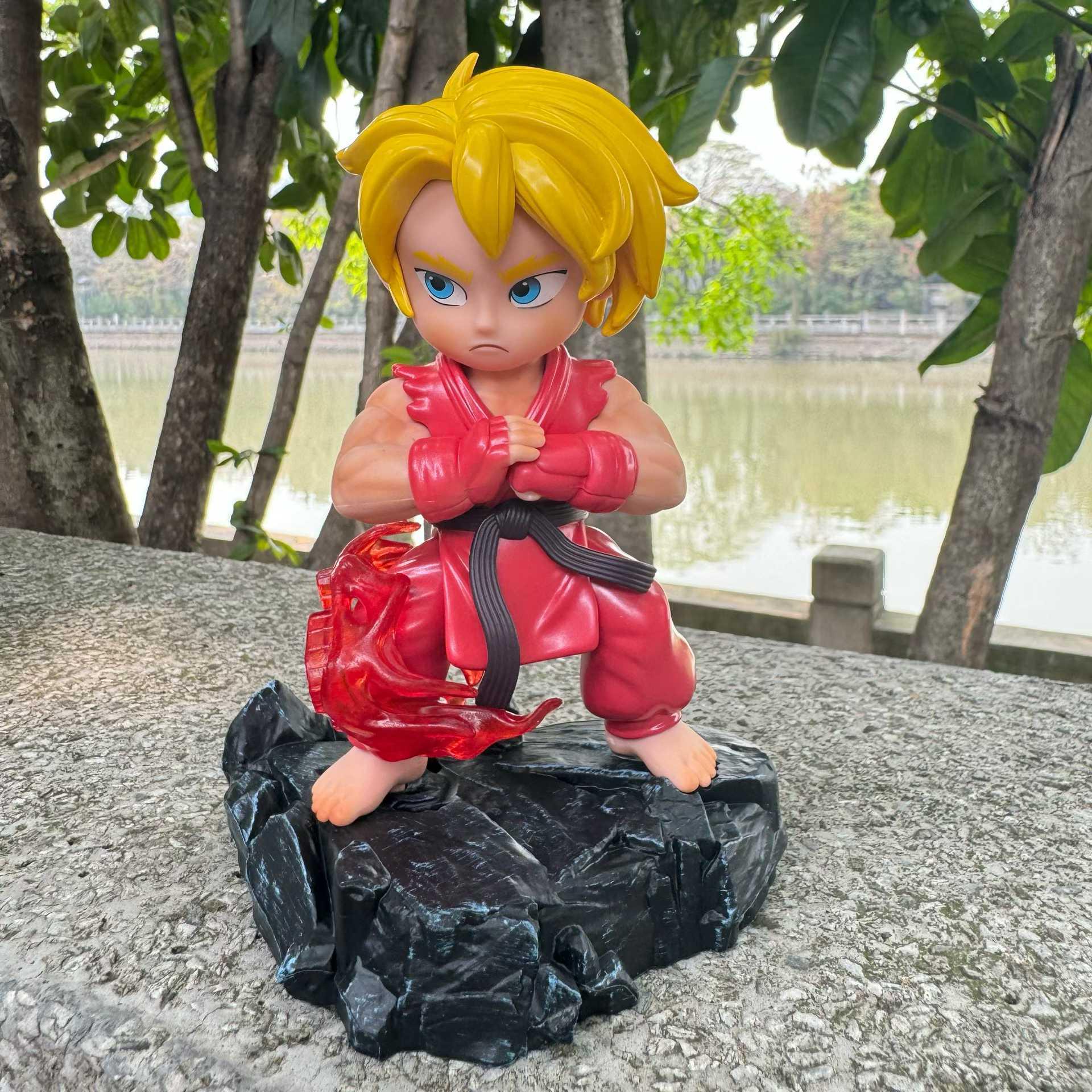 Street Fighter Ryu & Ken Q Version Hand-Painted Figurine