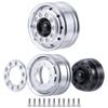 TRZX 4-Piece Aluminum Front Wheel Rim Upgrade Parts for 1/14 Tamiya Trailer Truck RC Car (4 Pieces)