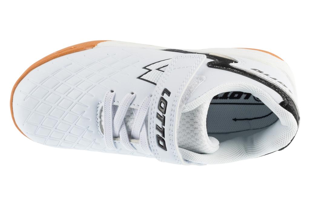 Lotto Dasher K, for Boy White Indoor Football Trainers