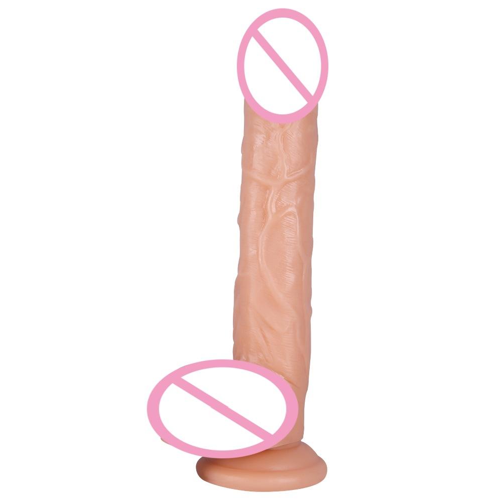 European and American Large Size Dildos Lengthened Simulation Soft Sex Product Women's Masturbation Device Penis Dildo Sex Toys
