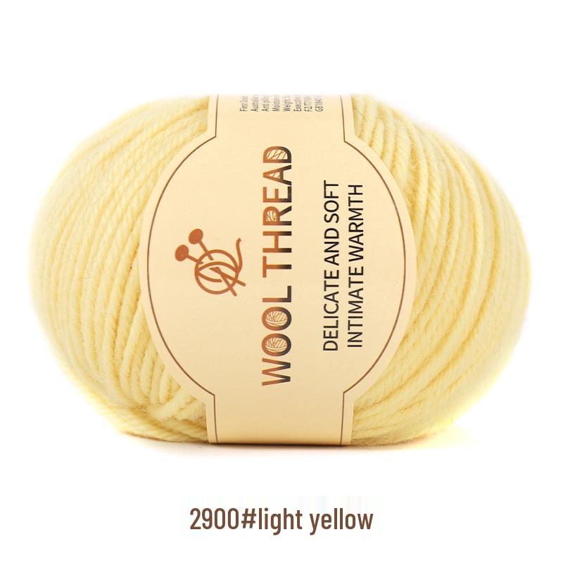 Medium-Thick Cashmere Wool Yarn for Hand-Knitted Baby and Child Scarves and Sweaters, with Knitting Needles.