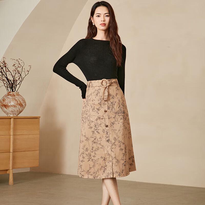 JESSIE Women's Printed Tie-Waist Midi Skirt JMCAX070