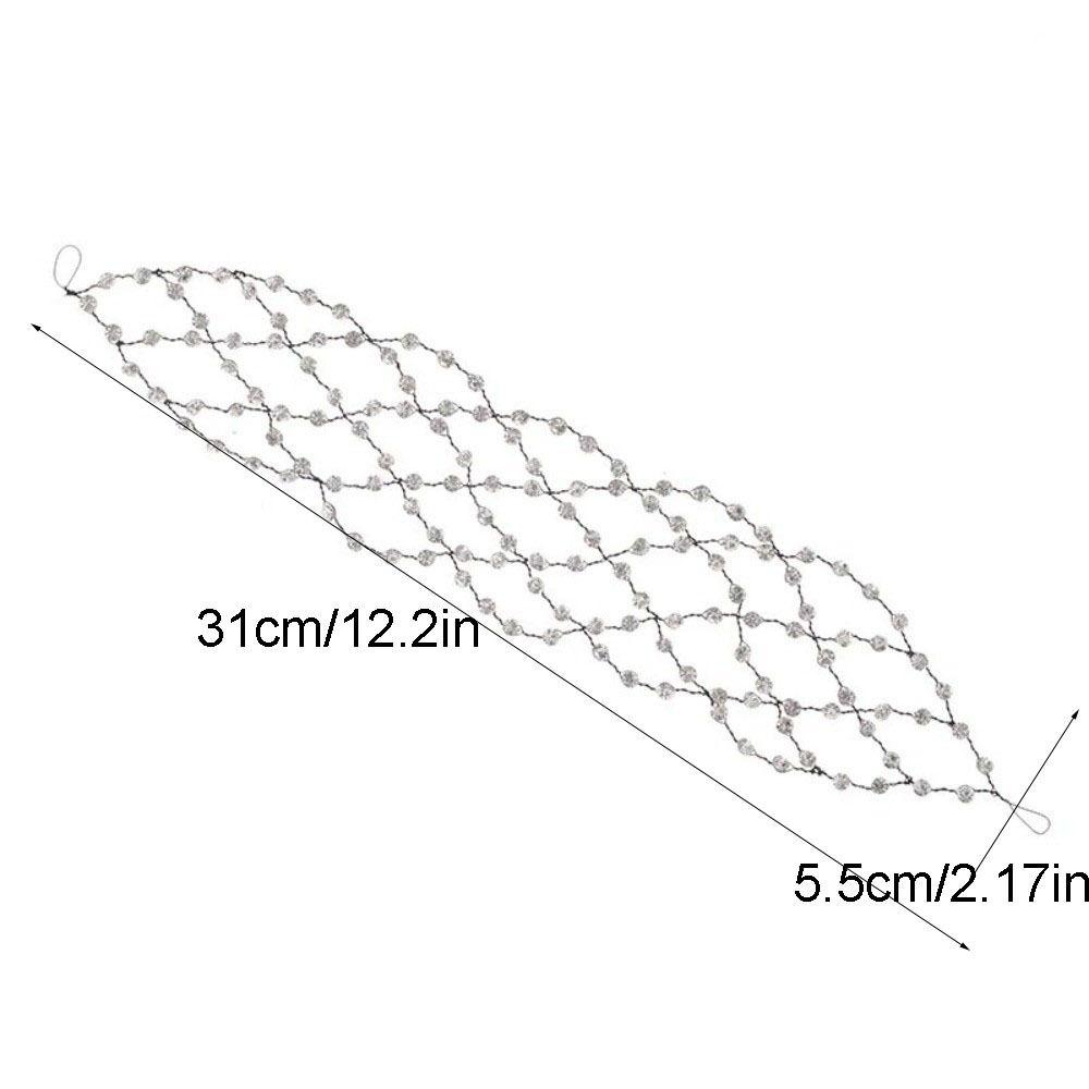 Dodatki do włosów na ślub Siatka na włosy Korona Ręcznie robione Opaski do włosów dla panny młodej Luksusowa Tiara z kryształkami Kobiety