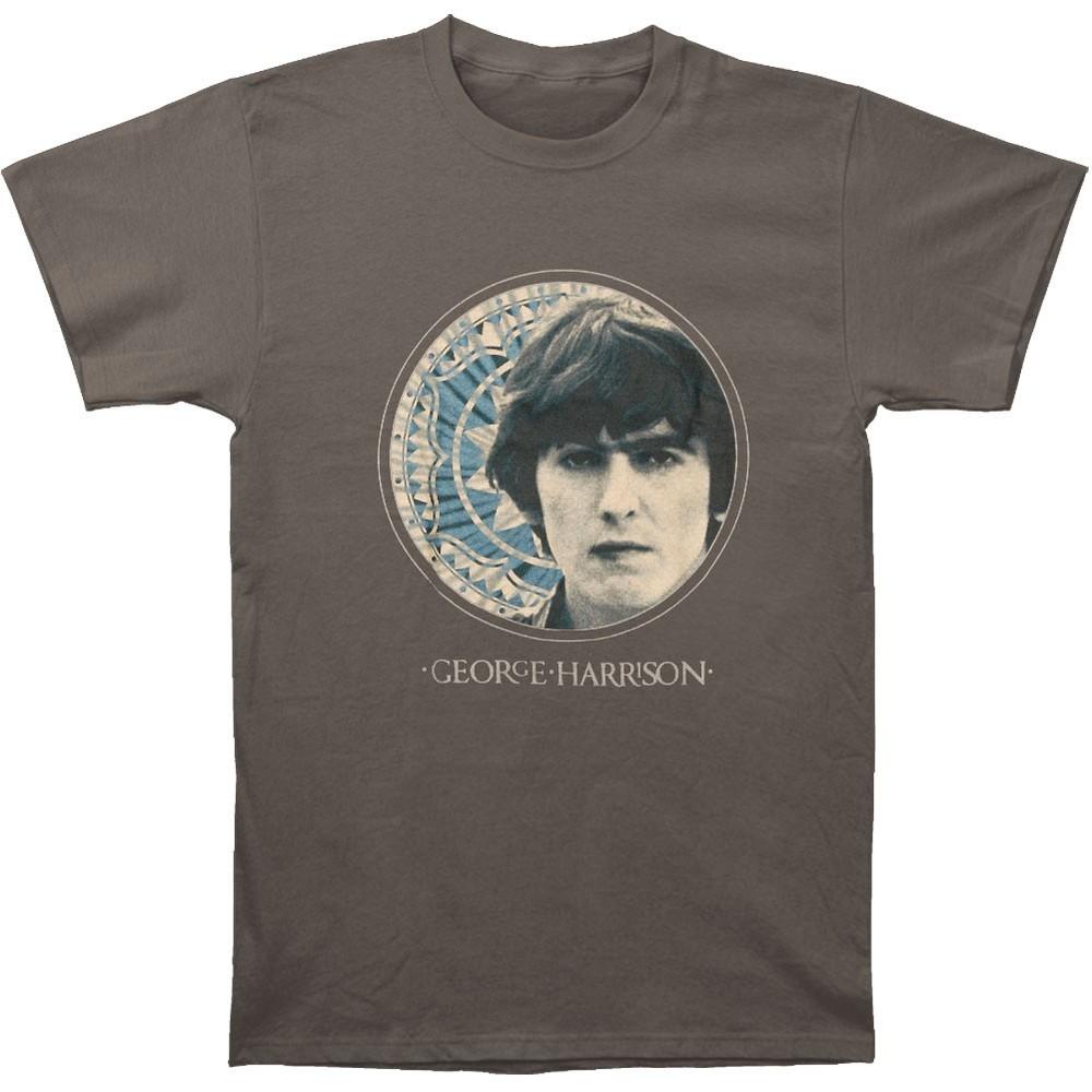 George Harrison Circular Portrait T-shirt Medium Charcoal Unisex T-Shirt XXXXL