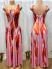 Spot European and American Women's Clothing Waist Swing Skirt Sleeveless Long Dress