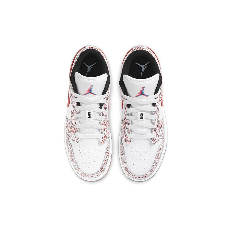 Air Jordan 1 Low SE GS Take Flight Barnesko Hvite Blue-Hero Bright-Crimson DD1527-114