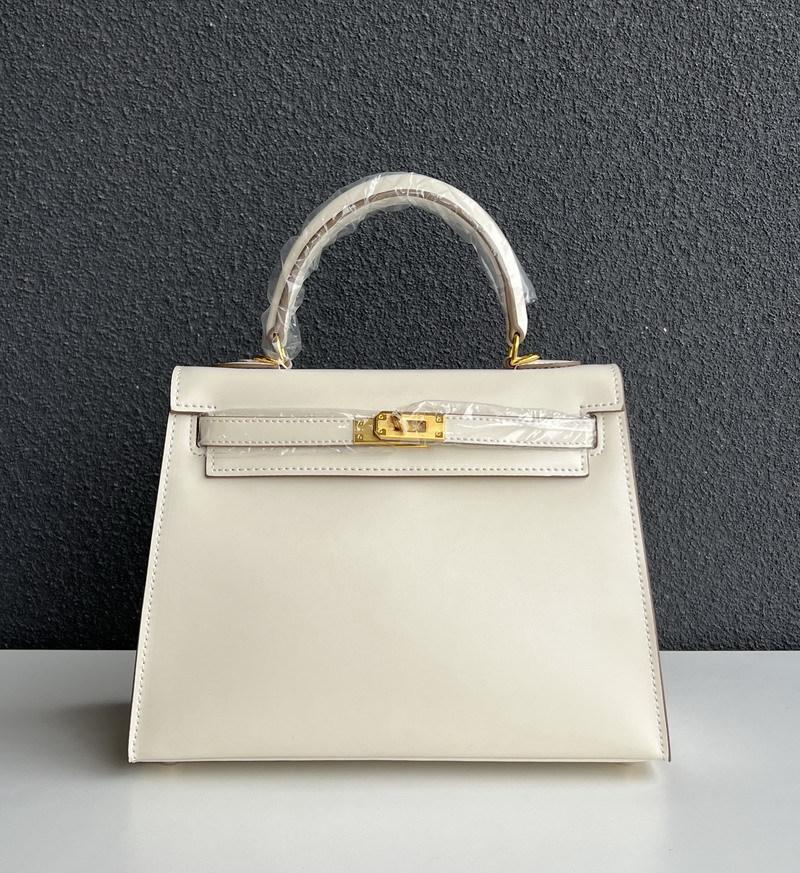 2026 new leather cowhide women's bag mini bag BOX glossy leather patent leather Kelly bag, handbag shoulder bag