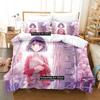 3D Print Katou Megumi Bedding Set Single Twin Full Queen King Size Bed Set Adult Kid Bedroom Duvetcover Sets Anime