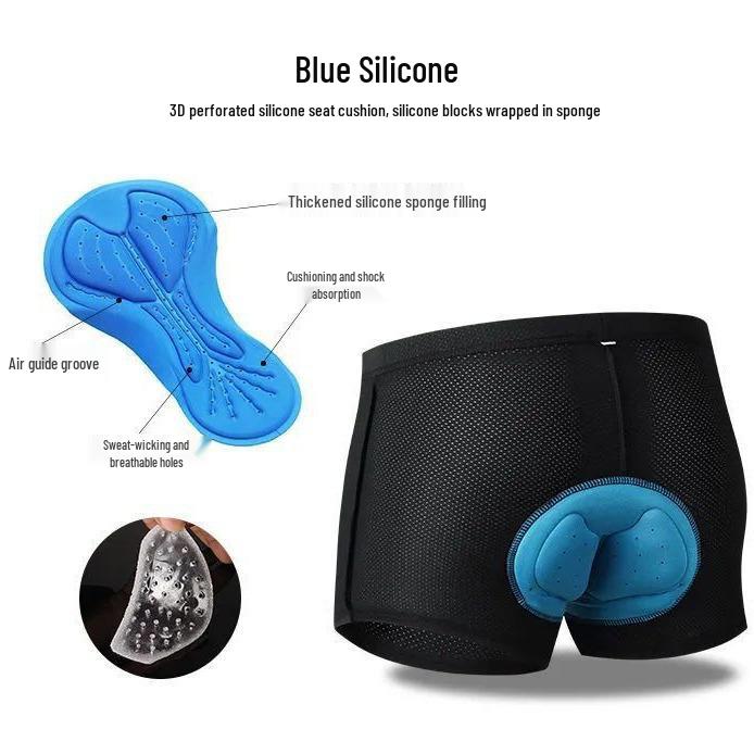 T-Kuajing Mountain Bike Gel Seat Breathable Shock-Absorbing Quick-Dry Cycling Shorts