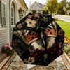 1pc Butterfly Flowers Automatic Folding Umbrella, Heavy Duty 8 Rib Iron Frame,  Suitable for Travel, Daily Use, Birthday, Decor Gift m0104090