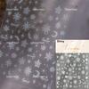 Silver White Snowflake Rhinestone Star Love Lace Winter Chic Snow Shiny Chic Delicate 5D Nail Art Stickers Manicure Decals