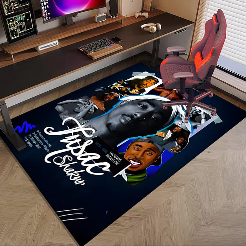 Rap Legend In Blue Carpet, Chair Rug,Rug for Office Bedroom living rooms, Doormat decor Fan Gift Christmas Gift
