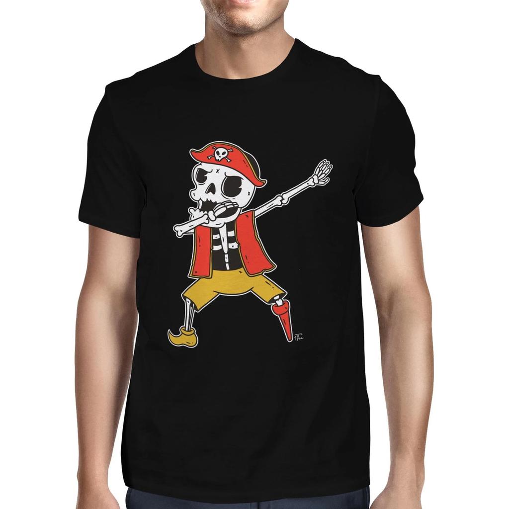 1Tee Mens Dabbing Skeleton Pirate T Shirt T-Shirt
