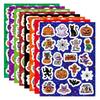 160PCS 8 Sheets Cartoon Spider Pumpkin Halloween Stickers Ghost Bat Vinyl Holographic Stickers Self-adhesive Multicolor