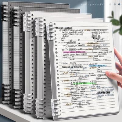 Handfreundliches transparentes herausnehmbares Notizbuch mit quadratischem Raster, perfekt für Oberstufenschüler – Langlebiges und verdicktes Design