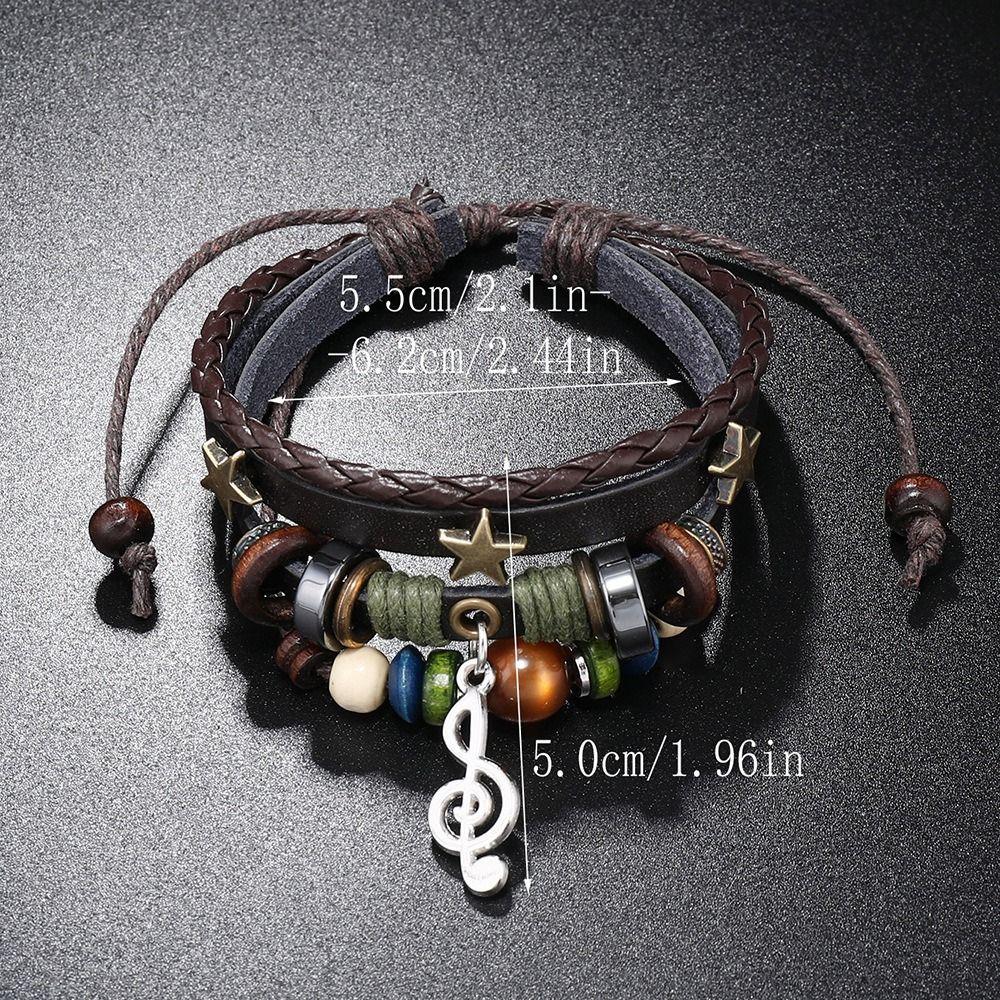 Musical Note Beaded Bracelet Handmade Fairy Grunge Bracelet Fairy Core Accessories Men Jewelry