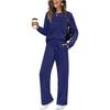 2025 Women's Set: Long Sleeve, Elastic Waist, Wide Leg Pants - Autumn/Winter Casual Wear