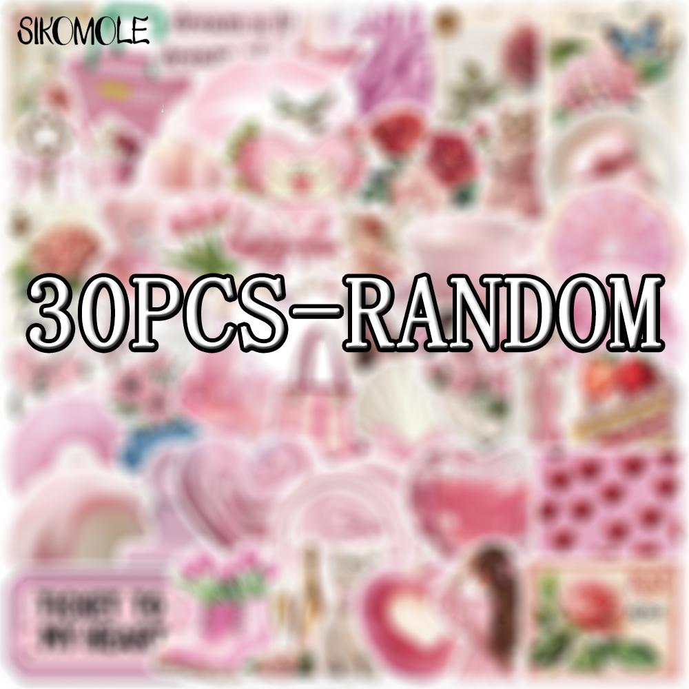 10 30 50 Stuks Schattige Roze Meisje Cartoon Stickers Esthetische Ins Decal Koelkast Laptop Telefoon Dagboek Kantoorbenodigdheden Graffiti Sticker Kind Speelgoed