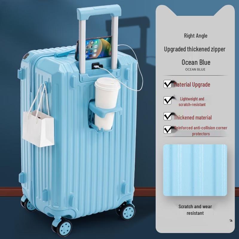 Zhilu Multi-functional Cup Holder Hardshell Luggage 20 inch