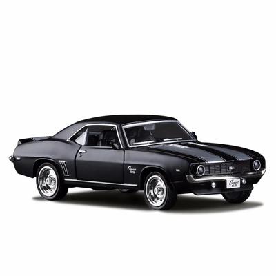 MaKeda1:36 Chevrolet ΗΠΑ 1969 Camaro SS Vintage Ματ Μαύρο Μεταλλικό Μοντέλο Αυτοκινήτου Diecast Παιχνίδι Για Συλλογή Δώρο Παιδιά