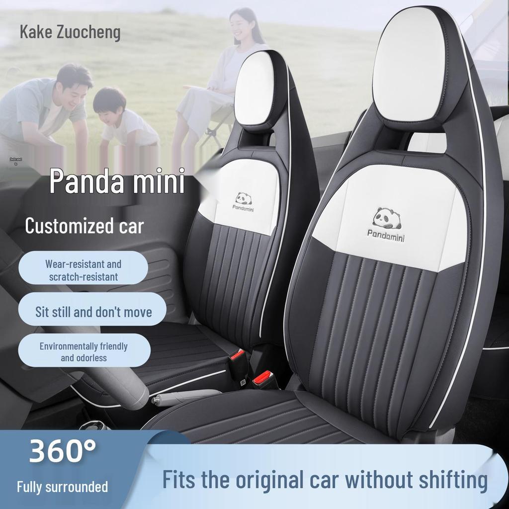 All-Season Leather Car Seat Covers for Geely Panda Mini - Full Coverage