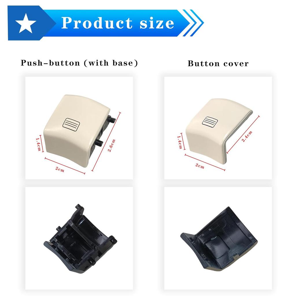 Compatible with Mercedes Benz Sunroof Switch Button,Car Sunroof Switch for Mercedes Benz ML GL GLE GLS W166 W292 ML300 ML350 GLE350 (Cream White)